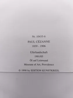 Hochwertiger Kunstdruck, "Uferlandschaft" - Paul Cézanne, Edition Kunstkreis 1998 – Vorschau 2