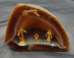 Weihnachtskrippe aus Kristallgeode - Bild 2