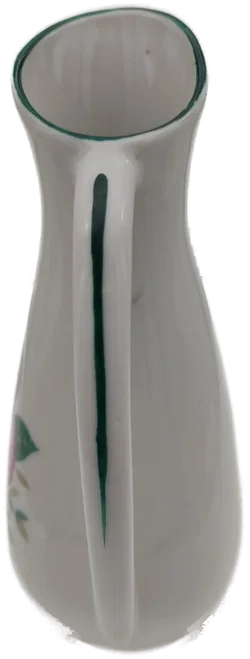 Porzellanvase mit Blumenmotiv aus Unterweissbach | DDR-Ostalgie Henkelvase – Vorschau 4
