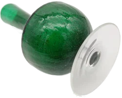 Vintage Glas Vase Craquele 60er Jahre grün klar - Bild 4