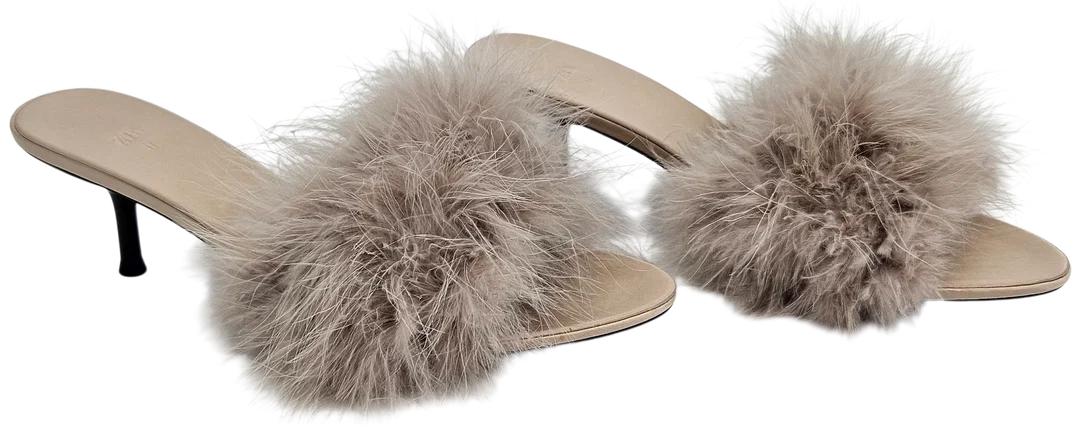 ZARA Damen Pantoletten, beige - Gr. 40 - Bild 1