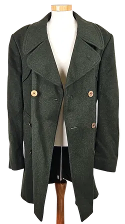 Steinbock Himalaya Herren Loden Wollmantel, Grün - Gr. L - Bild 2