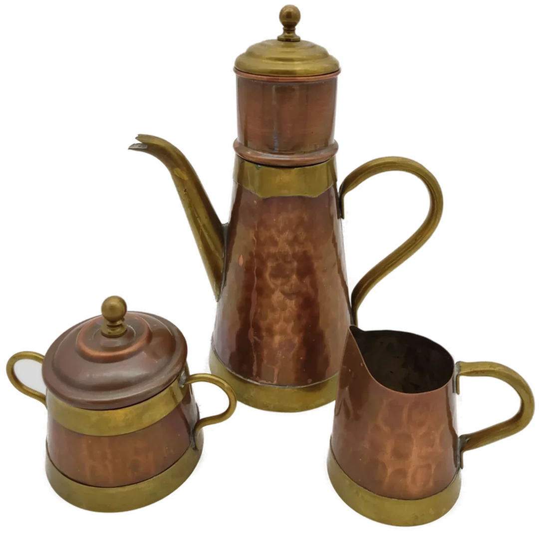 Kupfer Teeset 3-teilig – Bild 1
