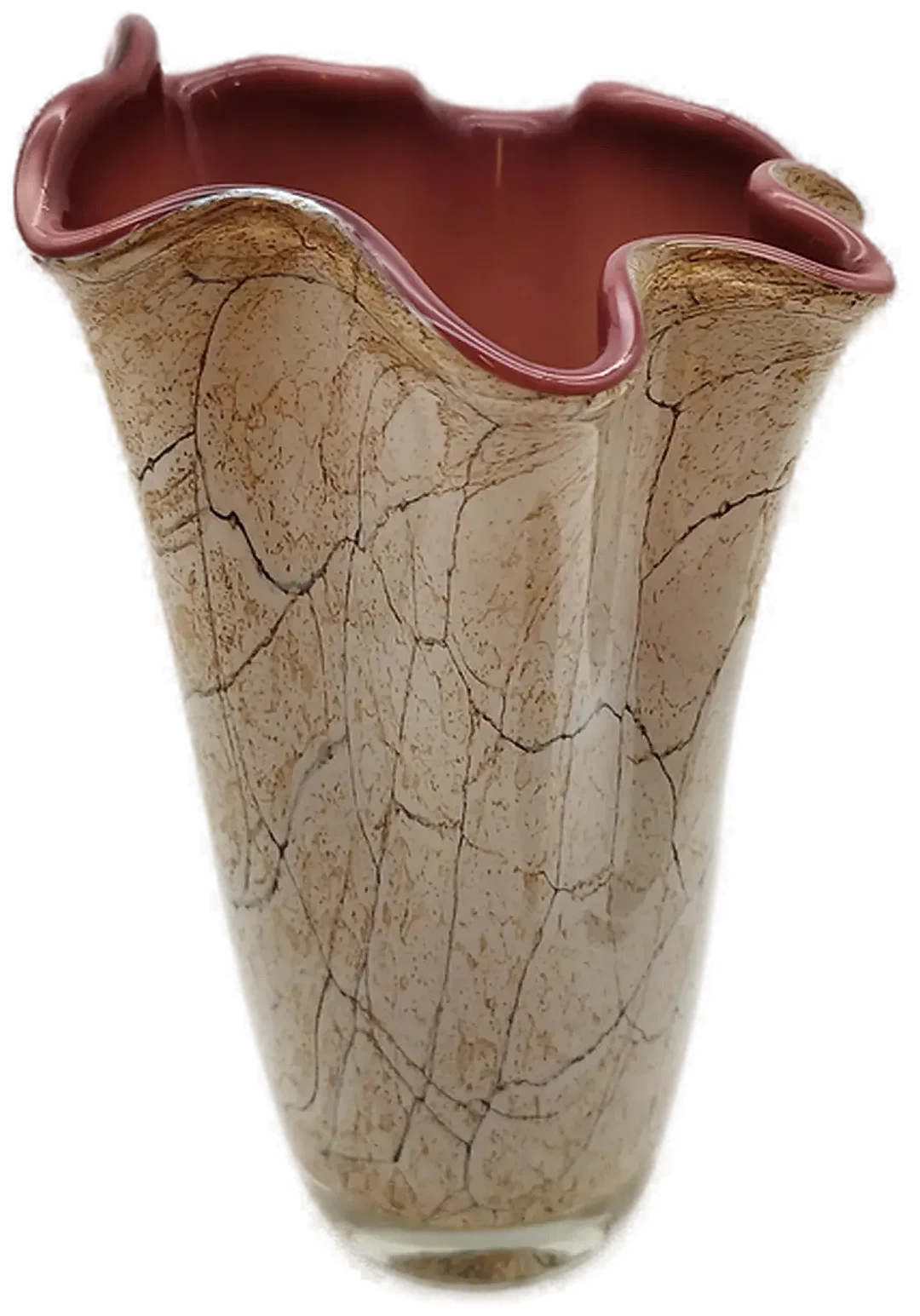 Vase, Glashütte Jozefina Krosno Mundgeblasen | Polnisches Unikat - Bild 4