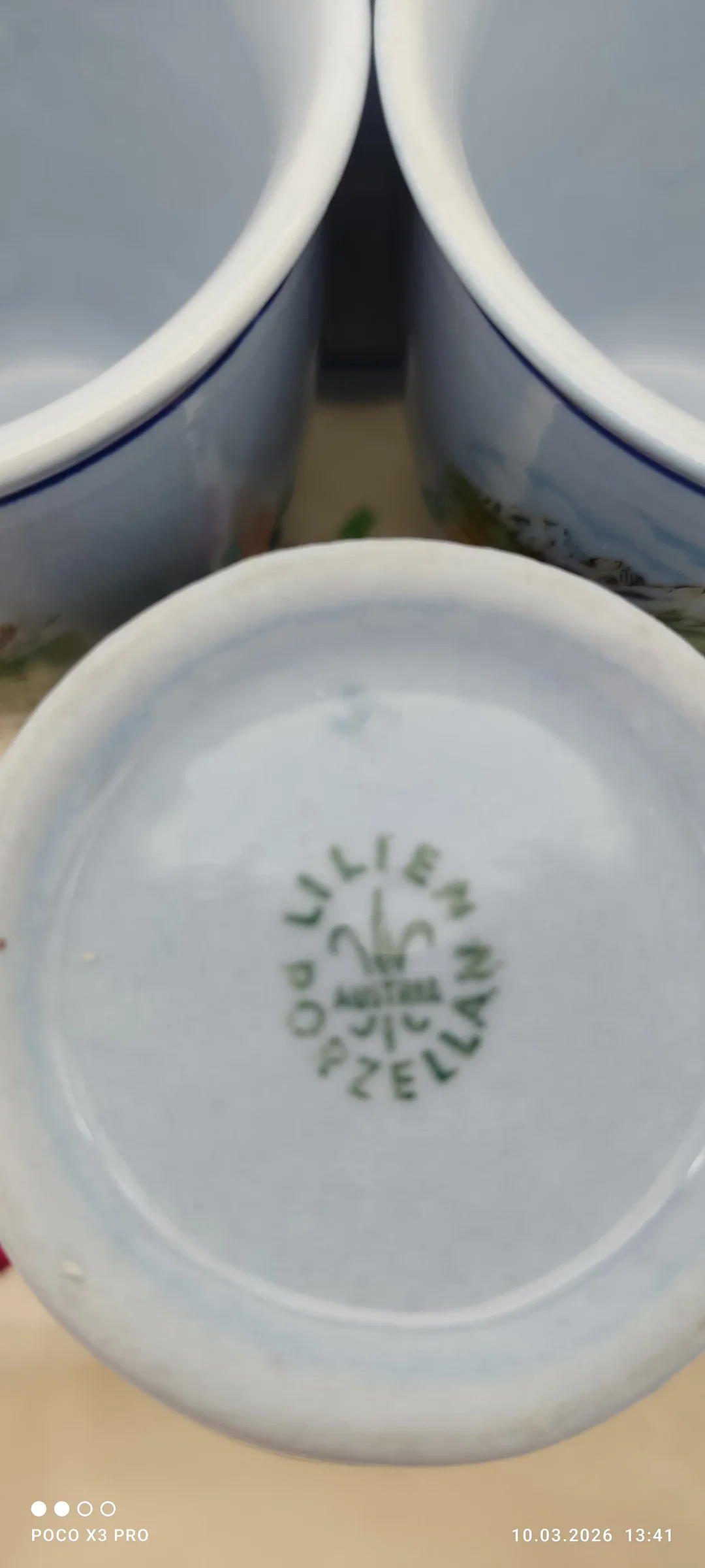 Lilien Porzellan Set, 1 Kanne + 4 Becher | Retro-Charme – Bild 9