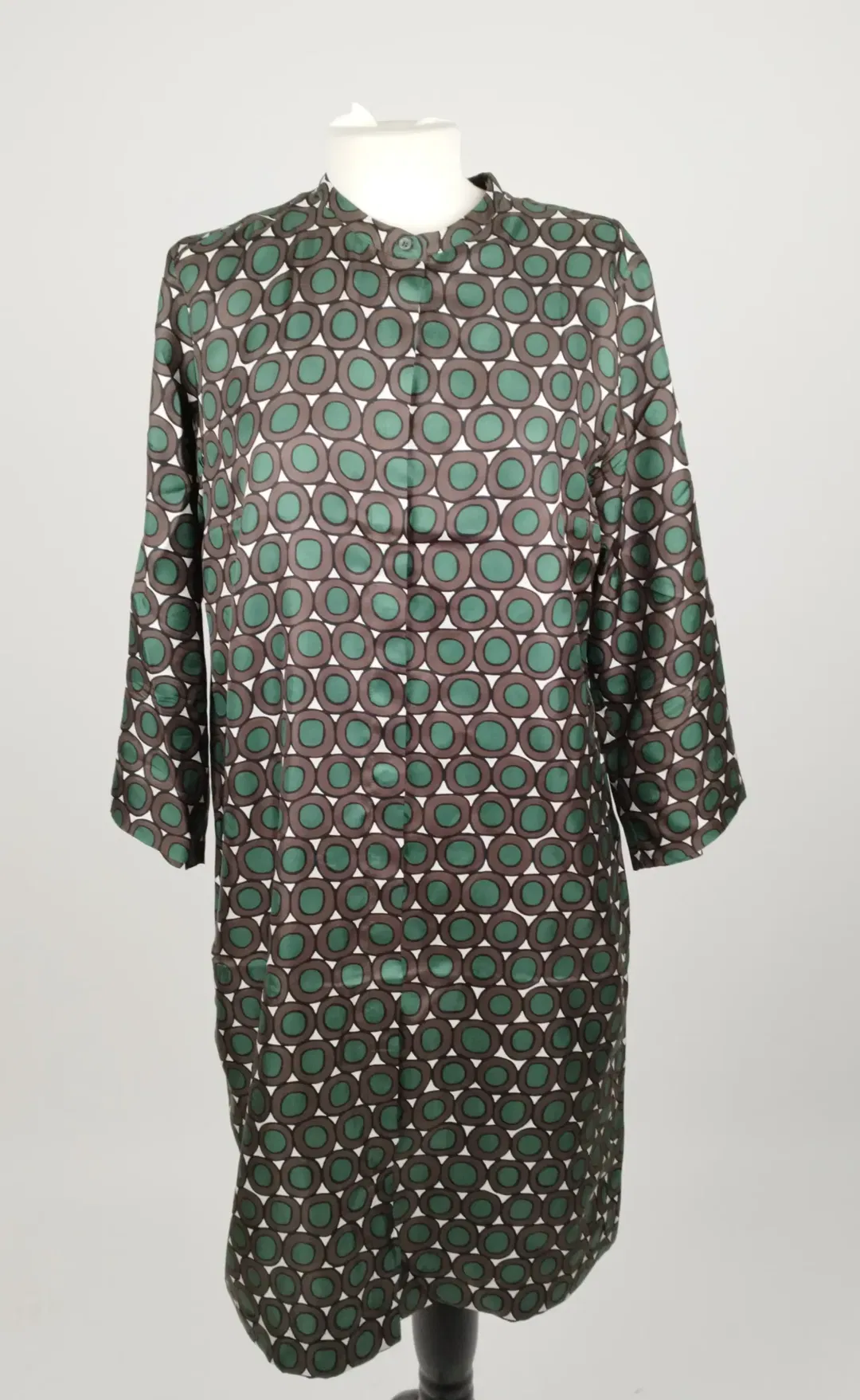 'S MaxMara Midikleid bemustert - Gr. 40 / 100% Seide - Bild 4