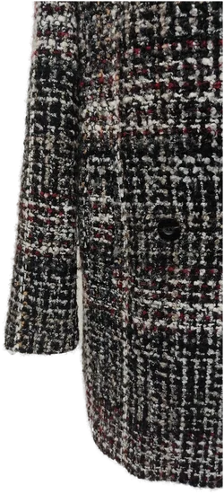 Esprit Damenmantel mit Wollanteil in schwarz-rot-weiß, Größe 44 - Bild 3