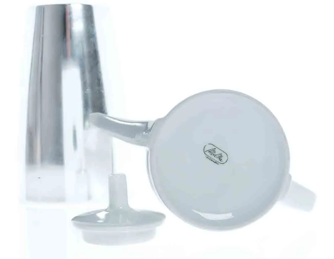 Melitta Kaffeekanne mit silberner Warmhaltehaube – Bild 4