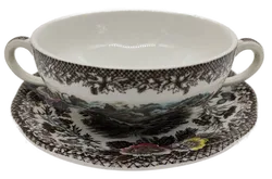 Enoch Wedgwood Tunstall Ltd Suppentasse mit Unterteller Desgin 