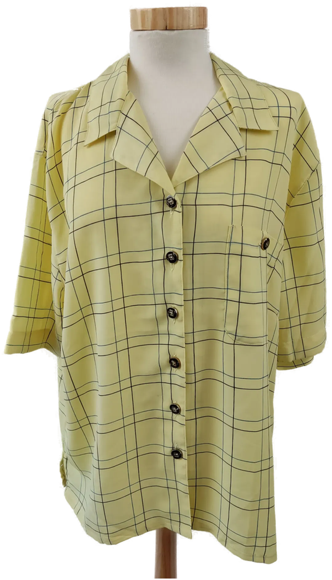 Biaggini Damen Bluse gelb/blau gestreift - L - Bild 1