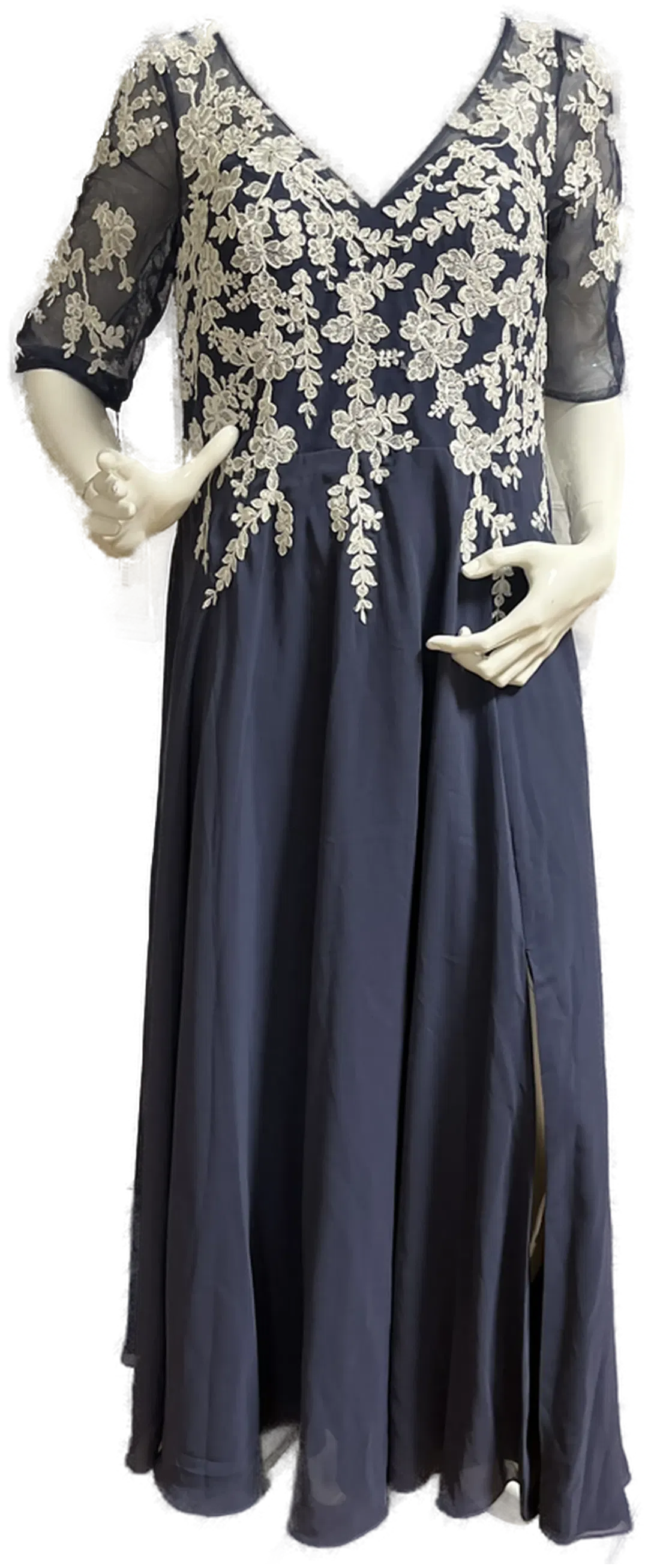 JJsHOUSE Abendkleid Hochzeit Damen mit Seitenschlitz (Größe siehe Bilder) - Bild 1