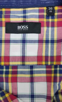 Boss Herren Hemd kariert Gr. 38 - Bild 4
