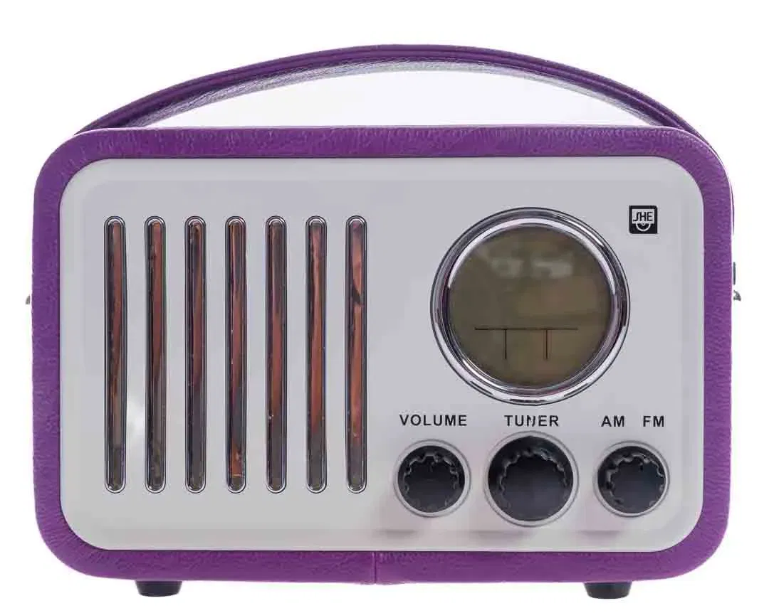 SHE Portable Retro Radio Modell PR-202V – AM/FM – Lila - Bild 4