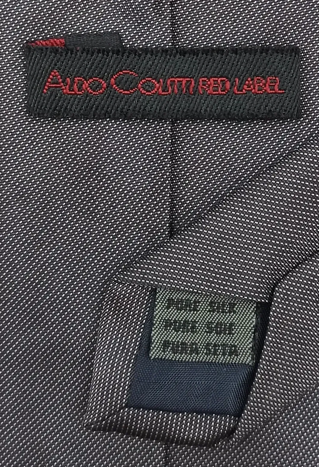 Aldo Colitti Red Label Herren Seidenkrawatte grau  – Bild 3
