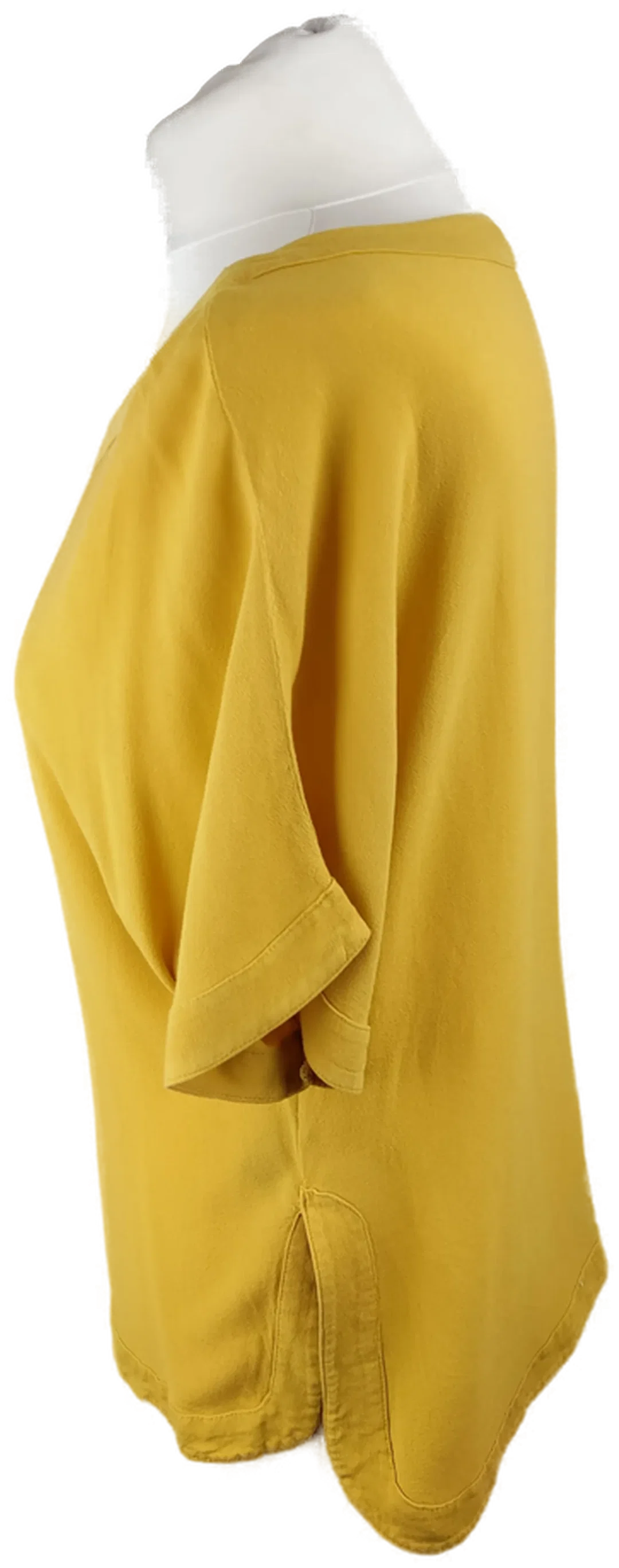 H&M Damen-T-Shirt Gelb Viskose Gr. 36 | Sommerstil – Bild 2