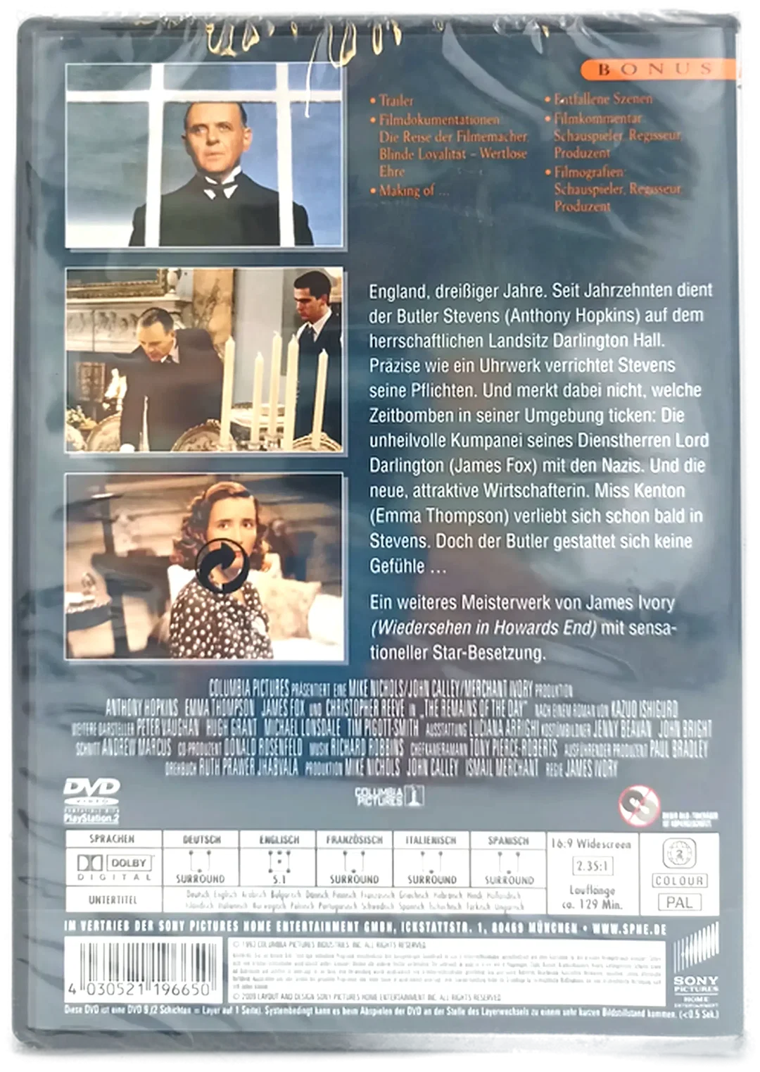 DVD "Was vom Tag übrig blieb" (OVP) – Bild 2