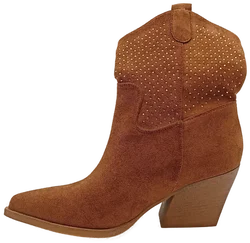 Dame Rose Westernstiefletten braun/glitzerdetails Gr. 37 – Vorschau 7
