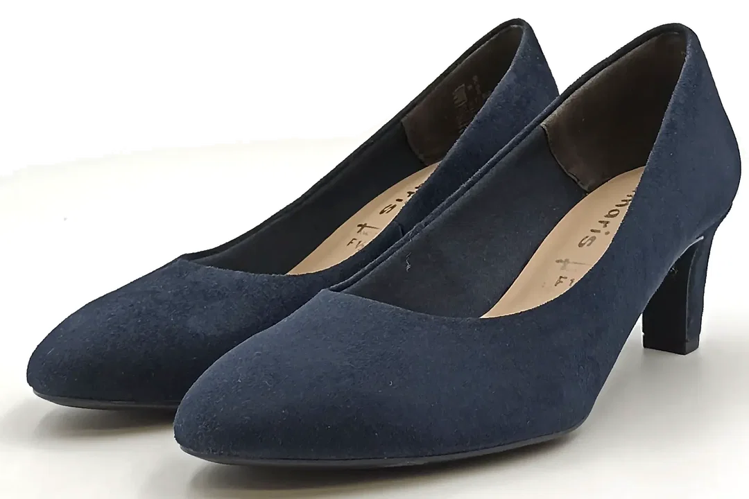 Tamaris Damen Wildlederpumps dunkelblau F 1/2 - Gr. 39 - Bild 1