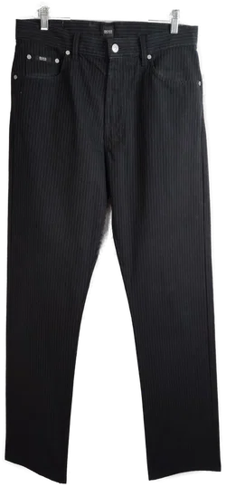 Boss Herren-Hose Gestreift Baumwolle W34 L36 | Sehr Gut Erhalten