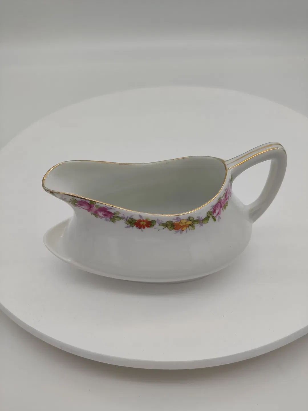 Vintage Saucenboot mit Blumendekor Made in Austria - Bild 4