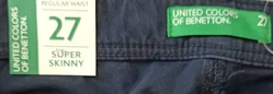United Colors of Benetton Damen Jeans dunkelblau Gr. 27 - Bild 3