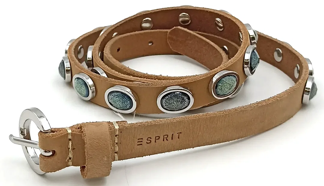 Esprit Damengürtel braun mit Nieten und Schmucksteinen Gr. 90 - Bild 4