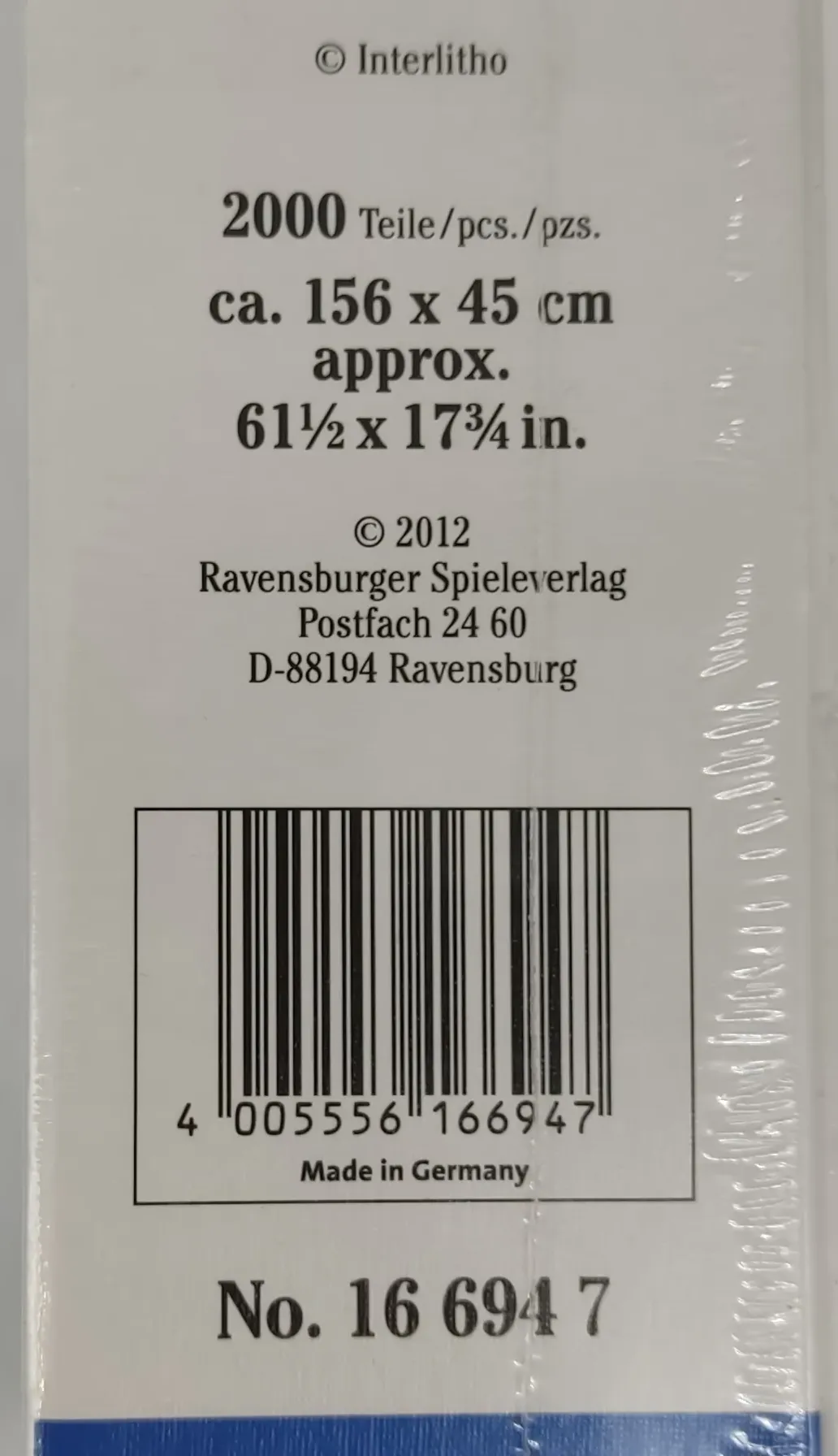 Ravensburger Puzzle Nr. 166947 New York Panorama 2000 Stk  – Bild 3