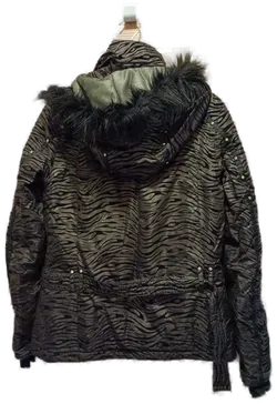 Safine by Etirel Damen Winterjacke braun-schwarz Gr. 38 - Hochwertige gestreifte Winterjacke - Bild 2