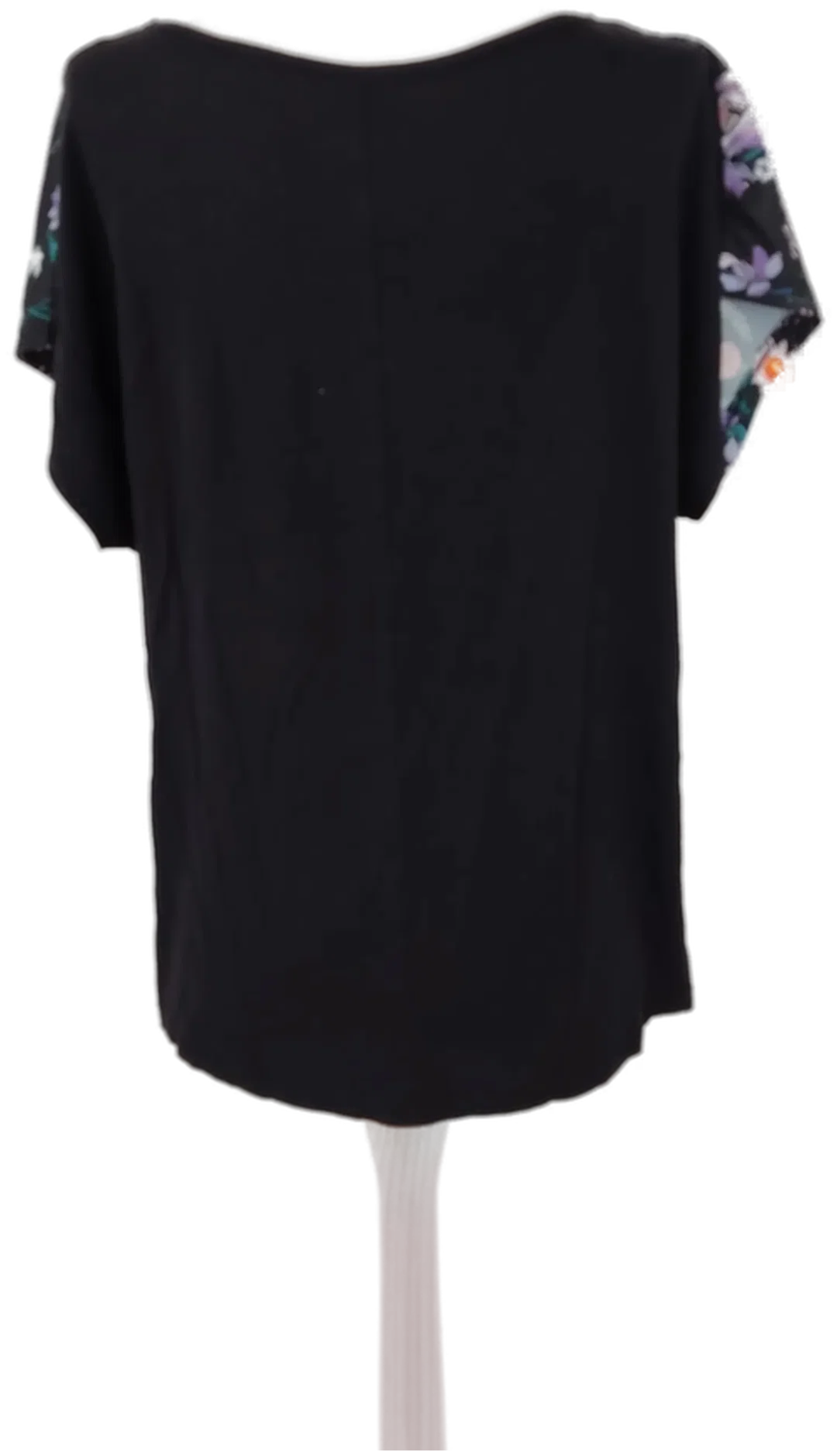 Geblümtes Kurzarm Damen T-Shirt schwarz -  Gr. 42 – Bild 3