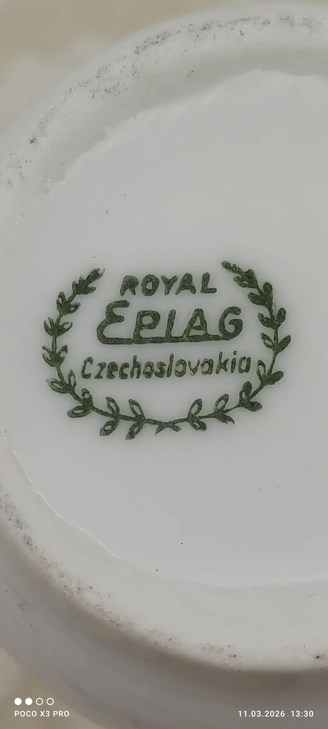 Royal Epiag Milchkanne Porzellan, Höhe 7,8cm | Aus Tschechoslowakei – Bild 6