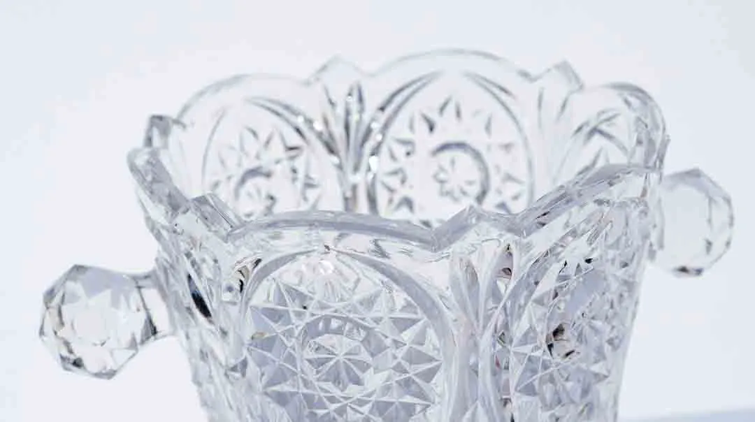 Bleikristall Sektkühler, klein, Facettenschliff, 14 cm – Bild 2