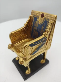 Goldene Thron des Tutanchamon Porzellan & Zertifikat von Franklin Mint | Limitierte Rarität - Bild 7