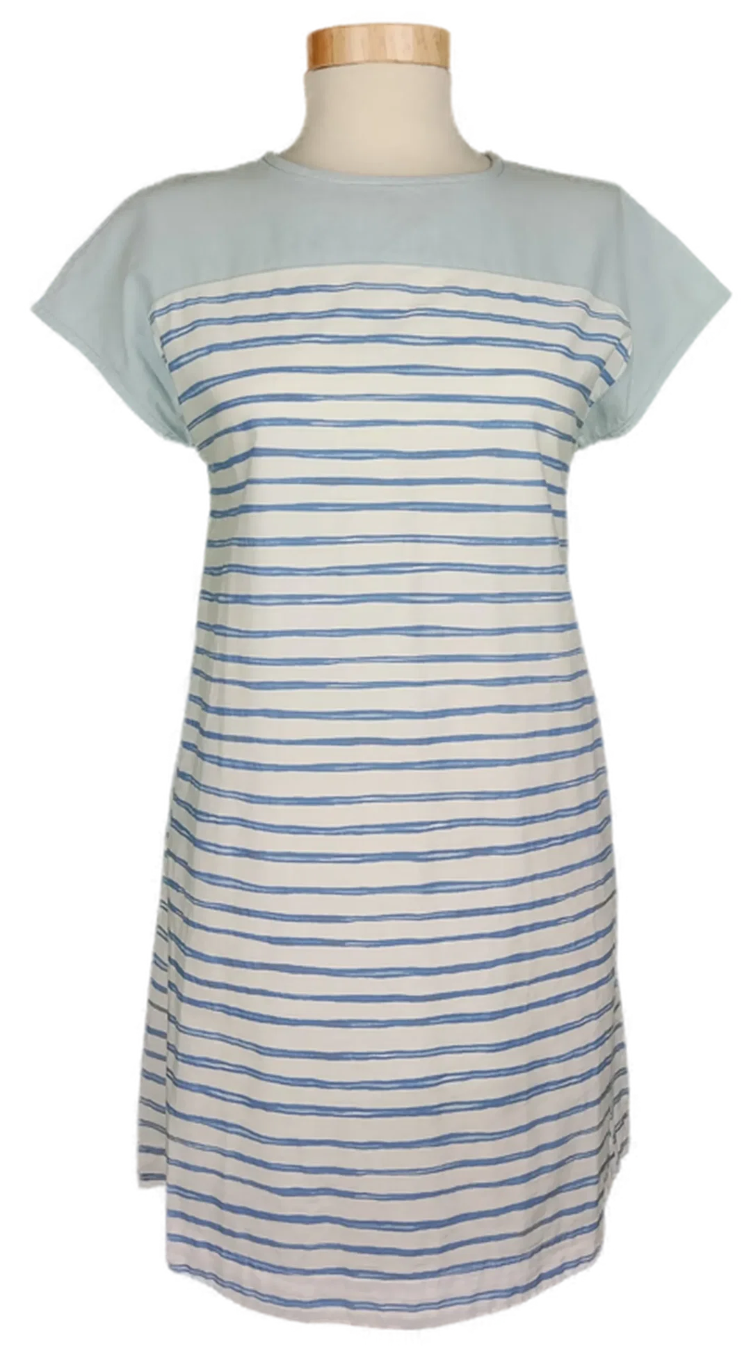 Benetton Mädchen Minikleid blau/weiß gestreift - L/11-12 Jahre - Bild 1