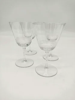 Mid-Century Weingläser geschliffen - 4 Stück - Bild 5