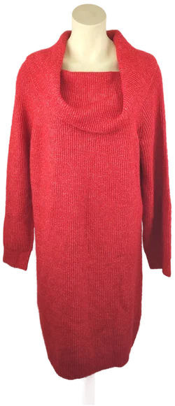 BENOTTI Midikleid in Rot mit Rollkragen | Kuscheliger Stil