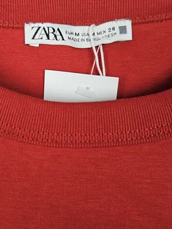 ZARA Damen T-Shirt, rot - Gr. M  - Bild 4