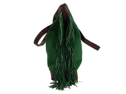 Max V. Koenig Damen Lederhandtasche mit Fransen, grün - Höhe ca. 50 cm  - Bild 2