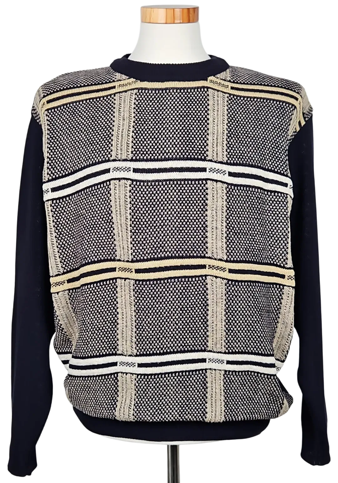 Tramt Exclusiv Vintage Herren Strickpullover, marine - Gr. M  - Bild 4