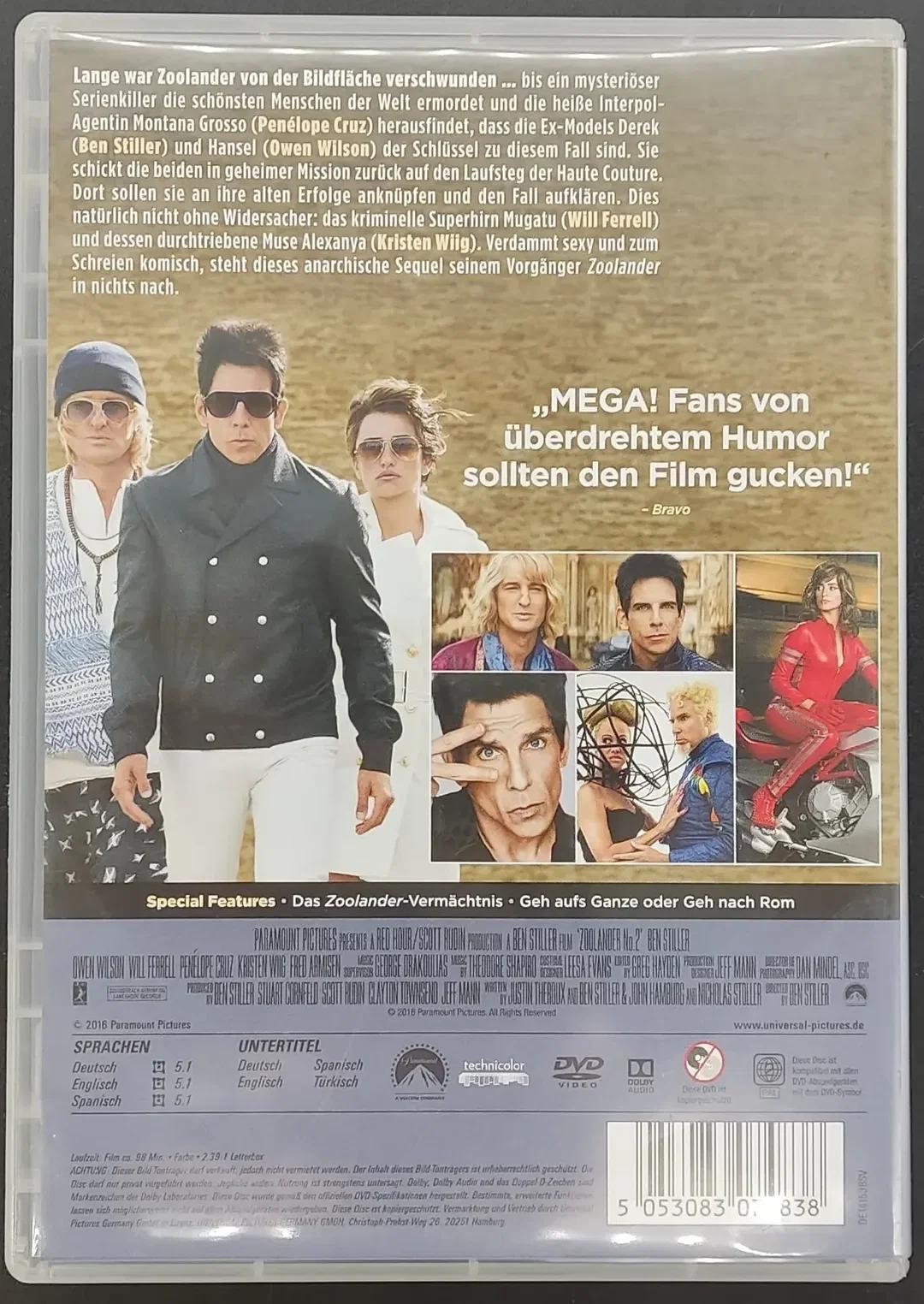 DVD "ZOOLANDER No.2" mit Ben Stiller und Owen Wilson – Bild 2
