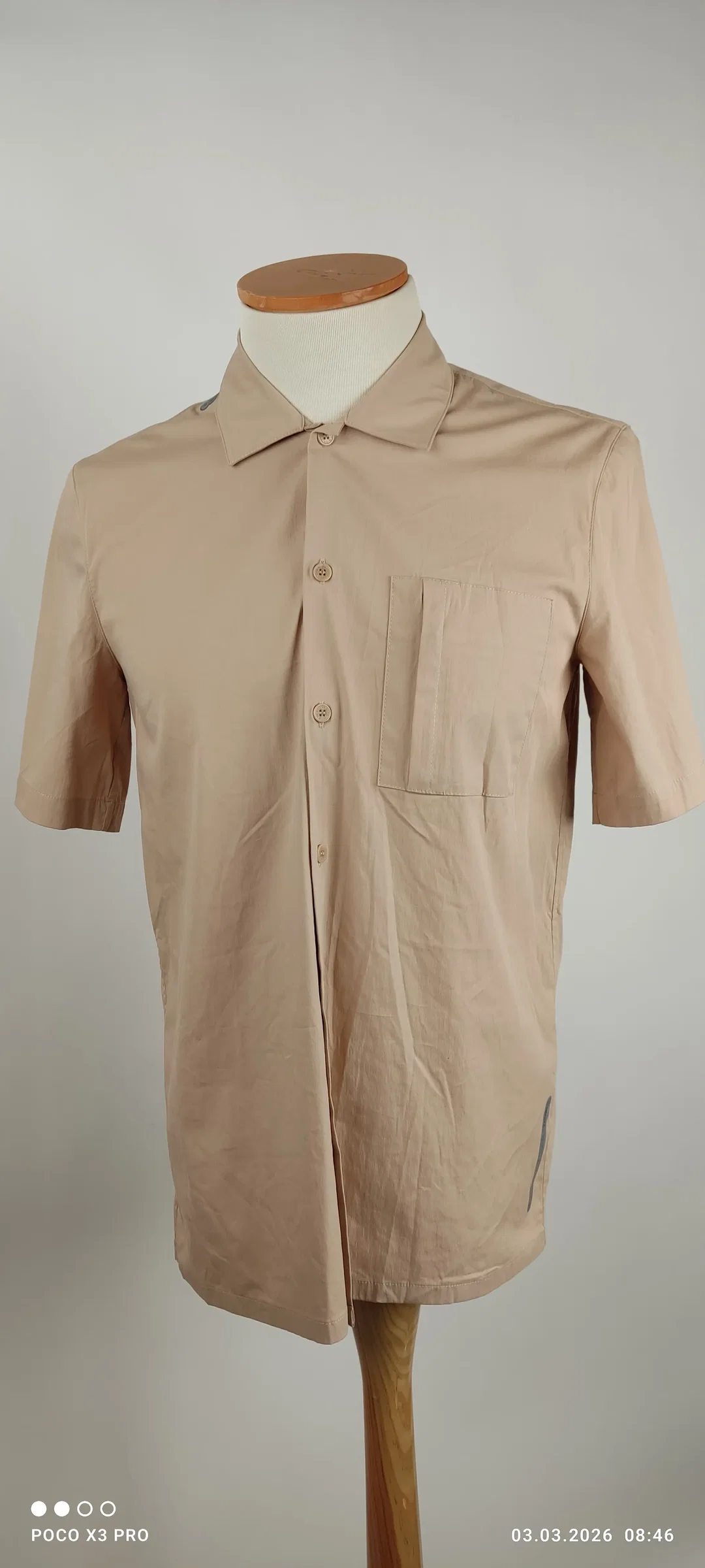 AlphaTauri Herrenhemd Beige Gr. S | Ungetragen Mit Etikett - Bild 4