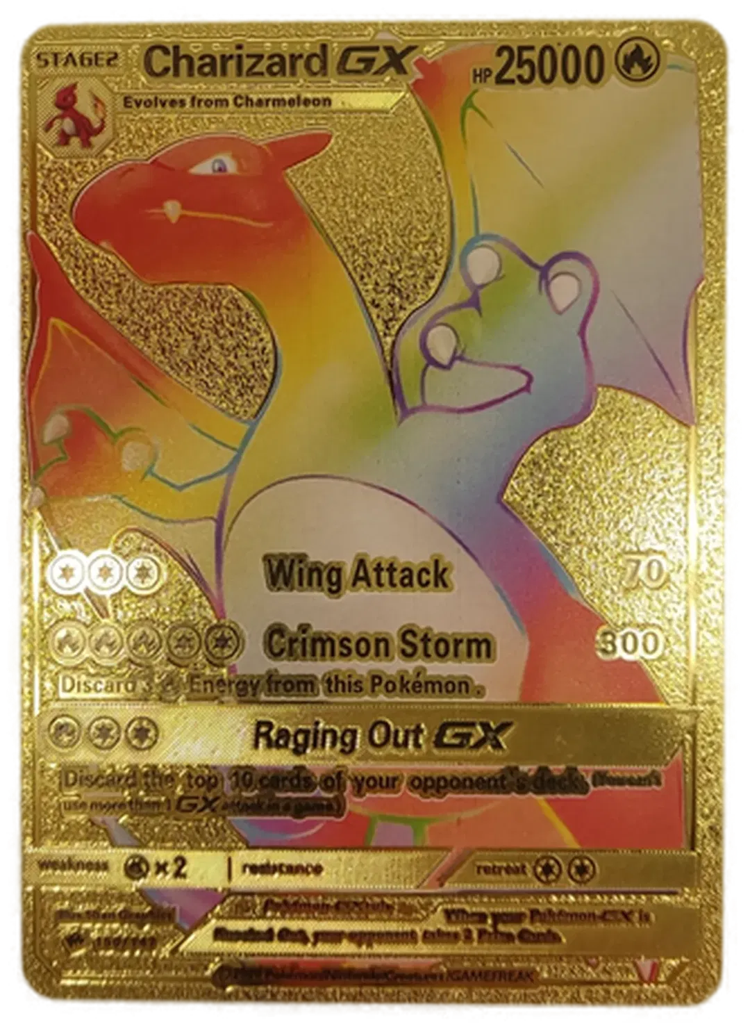  Pokémon Sammelkarte Goldfolie CharizardGX STAGE2 - Bild 1