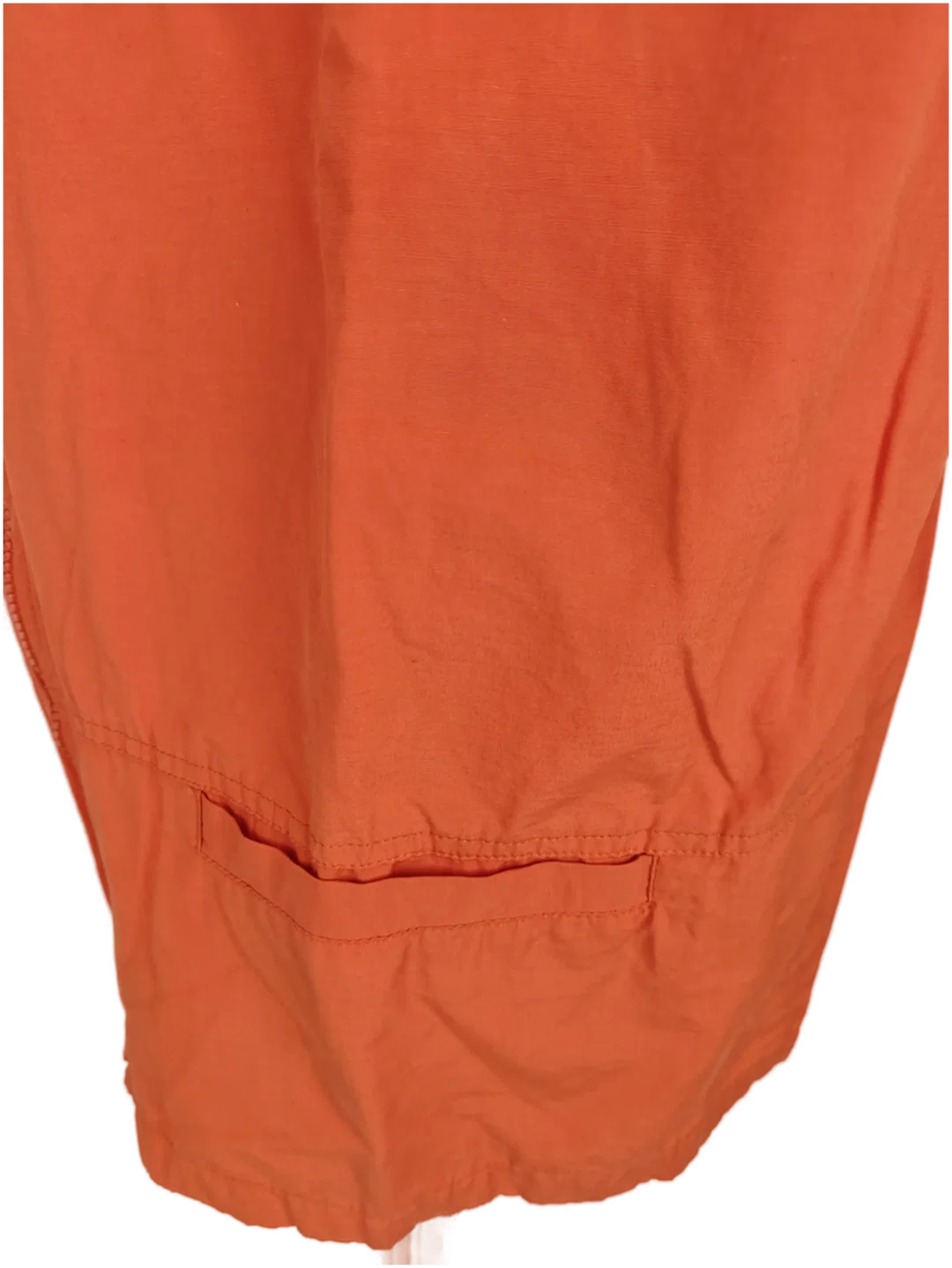 Gilet "encadée", ärmellos mit Stehkragen, orange mit Taschen, Größe 48 – Bild 5