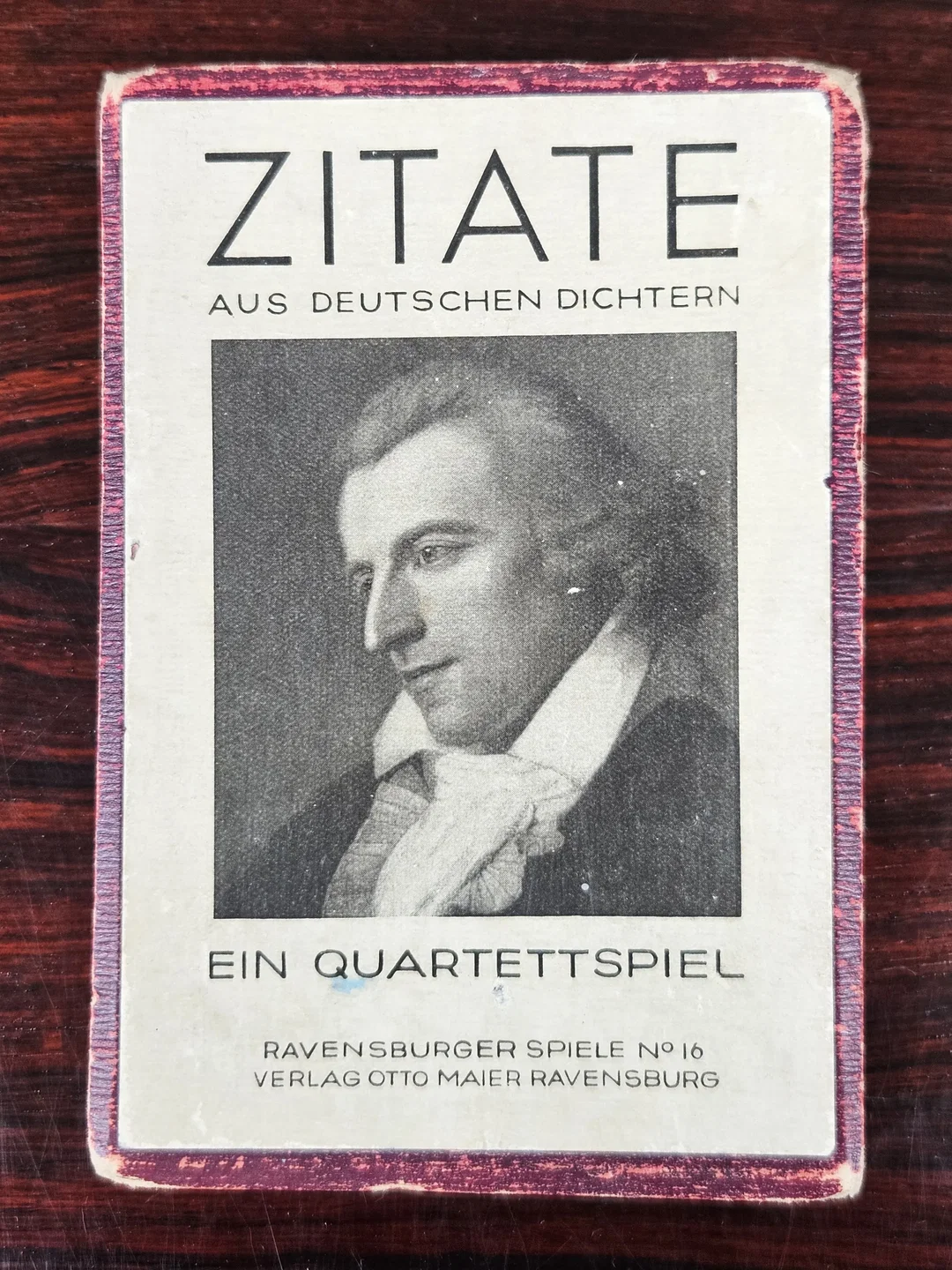 Ein Quartettspiel - ZITATE AUS DEUTSCHEN DICHTERN - Vintage Gesellschaftsspiel - Ravensburger - Bild 1