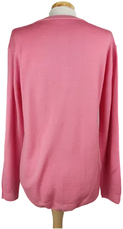 Woolmark Twinset, Pullover Kurzarm, Weste Langarm rosa /L/40 - Bild 2