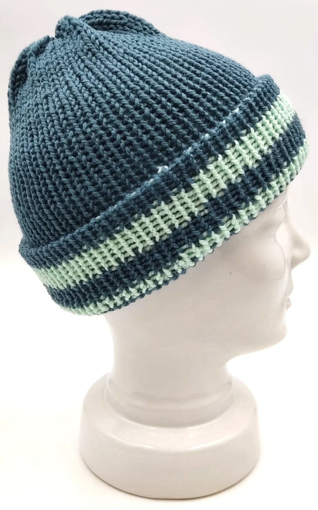 Handgestrickte Wendemütze – Bild 3
