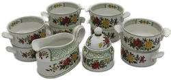 Villeroy & Boc Set Summerday • 10-tlg. bestehend aus 8 Suppentassen - 1 Sauciere - 1 Zuckerdose - Bild 1