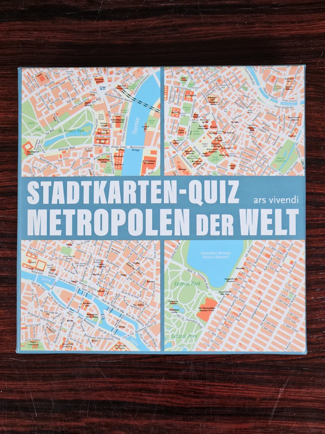 STADTKARTEN -QUIZ METROPOLITEN DER WELT -  Gesellschaftsspiel - ars vivendi  - Bild 1