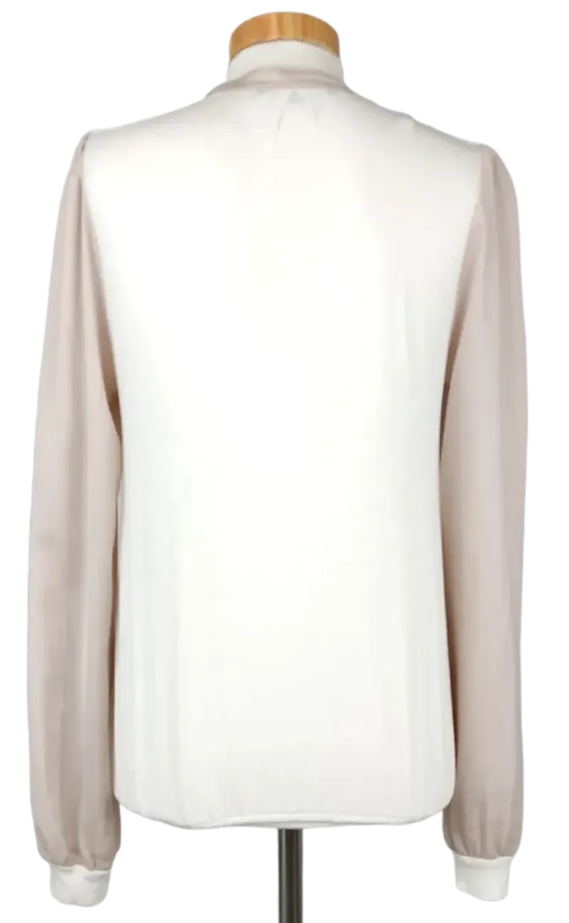 Patrizia Pepe Damenbluse mit Rüschen, beige - Gr. 40 – Bild 2