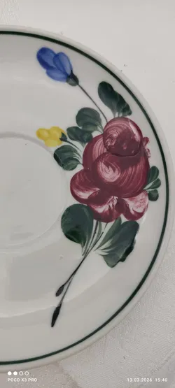 Lilien Porzellan Mokka-Untersetzer 3er | Vintage-Schatz - Bild 6