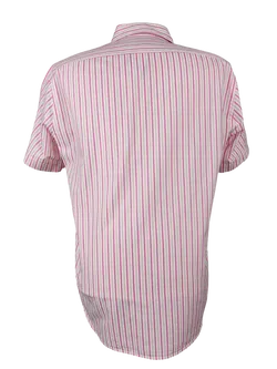 Hugo Boss Herren Kurzarmhemd, weiß/rosa - Gr. L - Bild 2